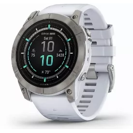 Умные часы Garmin Epix Pro (Gen 2) Sapphire Edition Titanium, 47 мм, белый